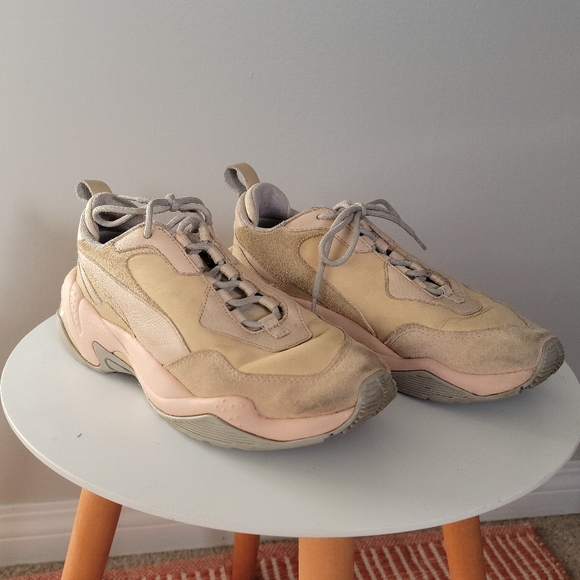 Puma Chunky Pastel Peach Pink Athletic Sneaker Leather Shoe - Picture 2 of 6